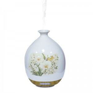 130 ml Elektrisk luft frisk traditionel skønhed keramisk blomst aroma diffusor